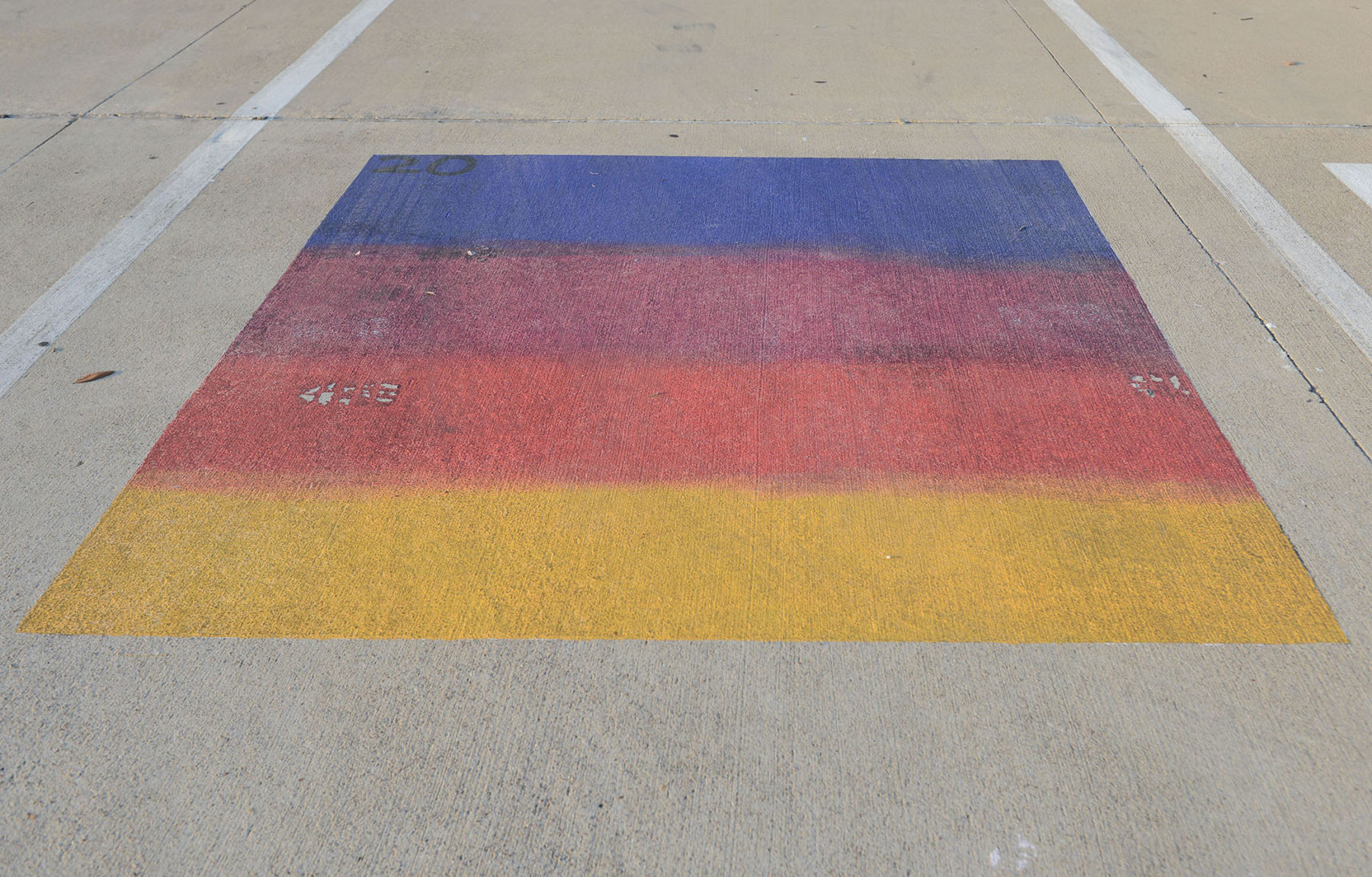 A&M Consolidated HS painted parking spots